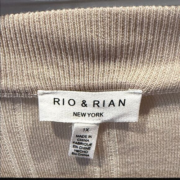 Rio & Rian Cream Crew Neck Sweater size 1X - Picture 2 of 6